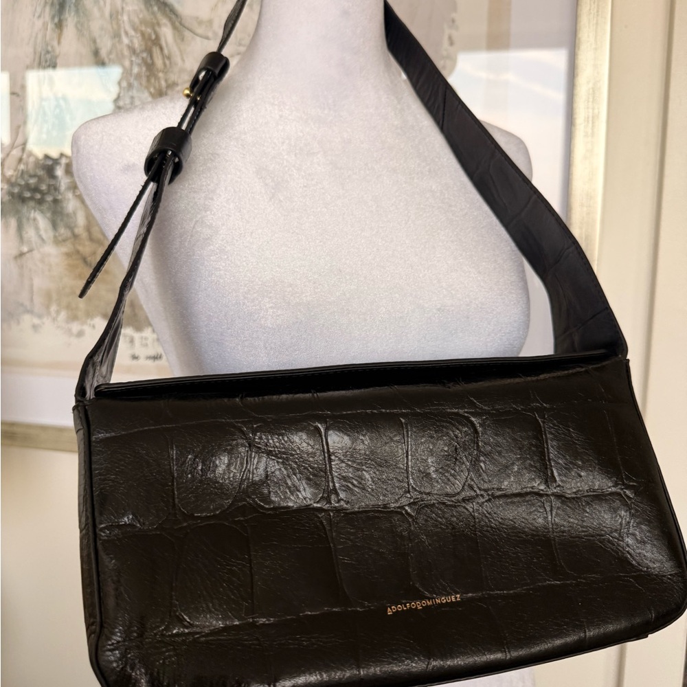 Adolfo Dominguez Cream Crossbody Bag - Picture 2 of 13